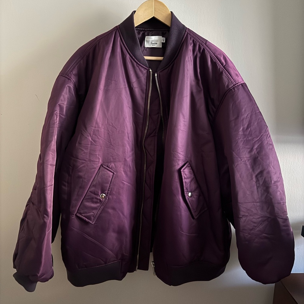 THE FRANKIE SHOP
Astra Bomber Jacket (Purple, M/L, Oversized) - Picture 5 of 9